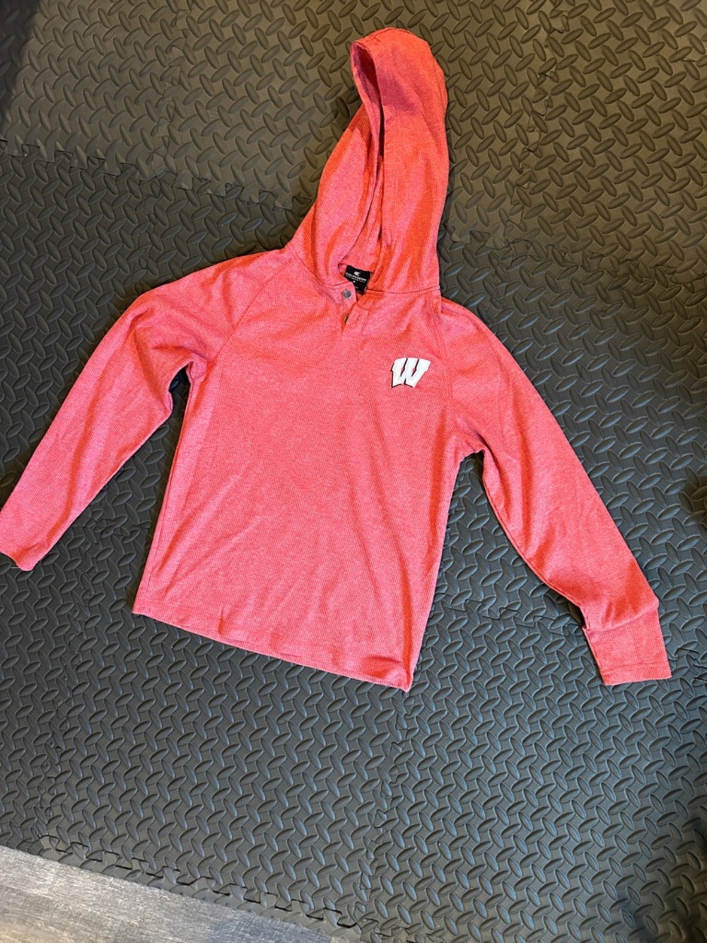 Wisconsin Badger Red Light Weight  Hooded Pullover
